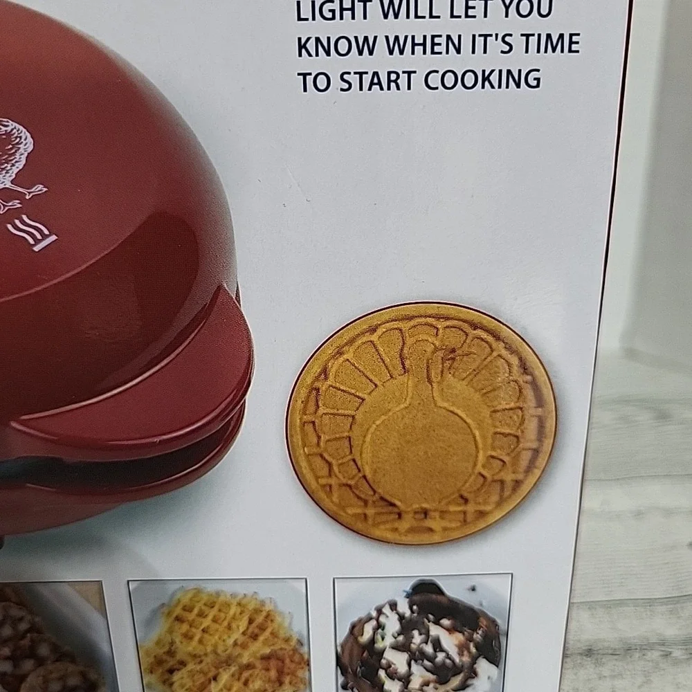 NEW‎ Sealed MyMini Turkey Waffle Maker 5